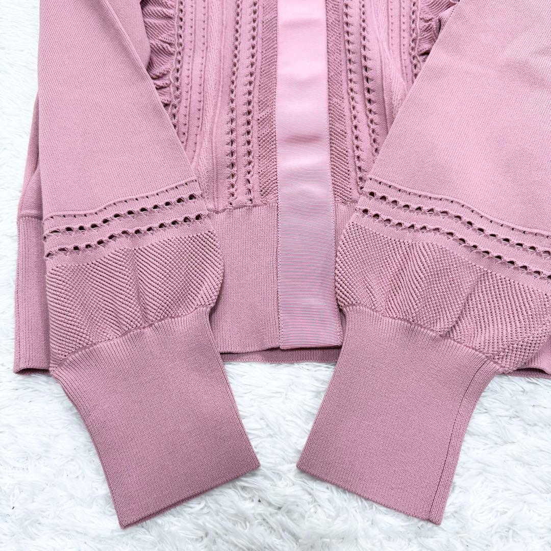 【美品✨】エムズグレイシー カーディガン　ニット　ビジューボタン　38