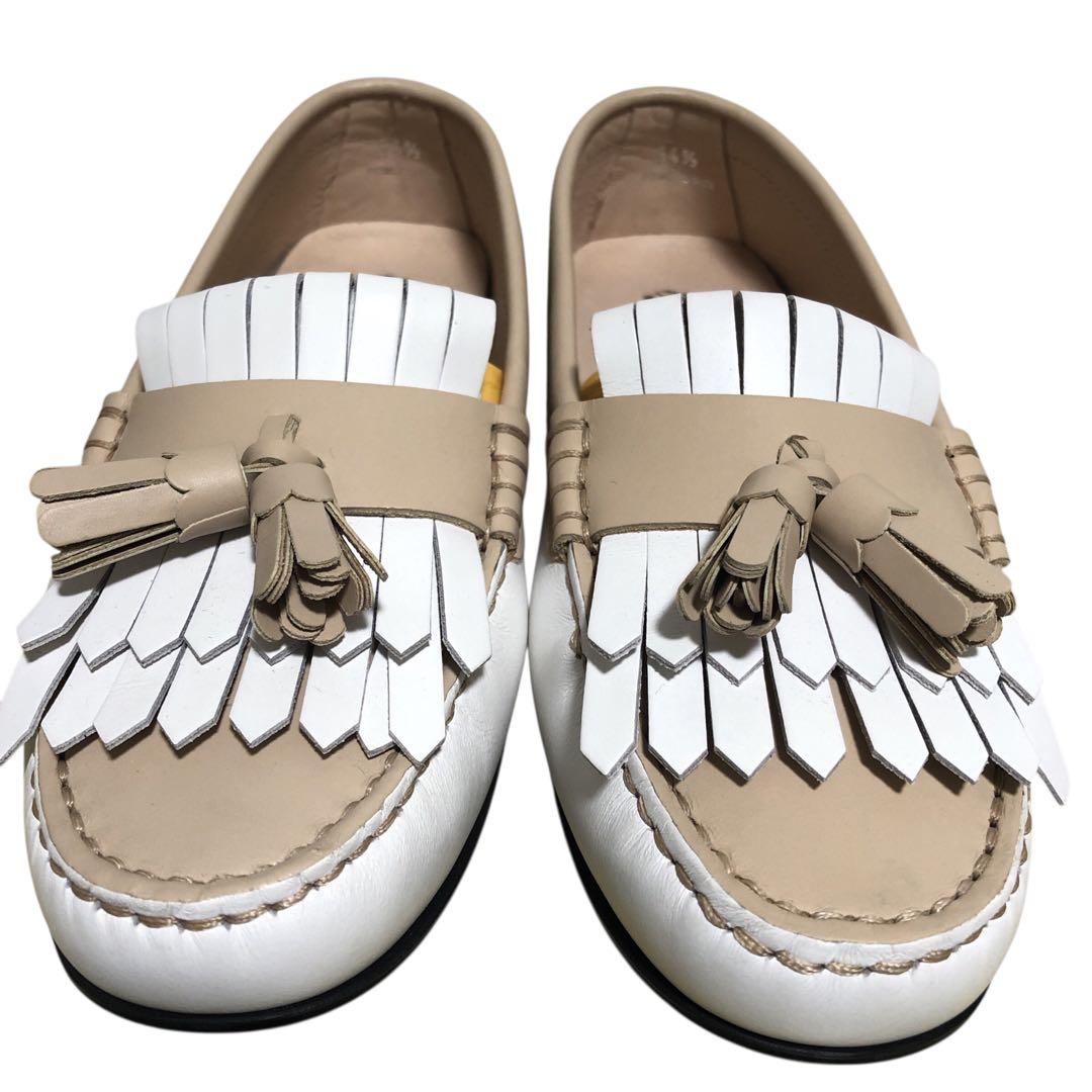 未使用 TOD'S ドライビングシューズ 34.5 フリンジ タッセル