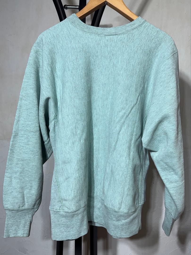 80s プリントタグ ミントグリーン杢 リバースウィーブ チャンピオン