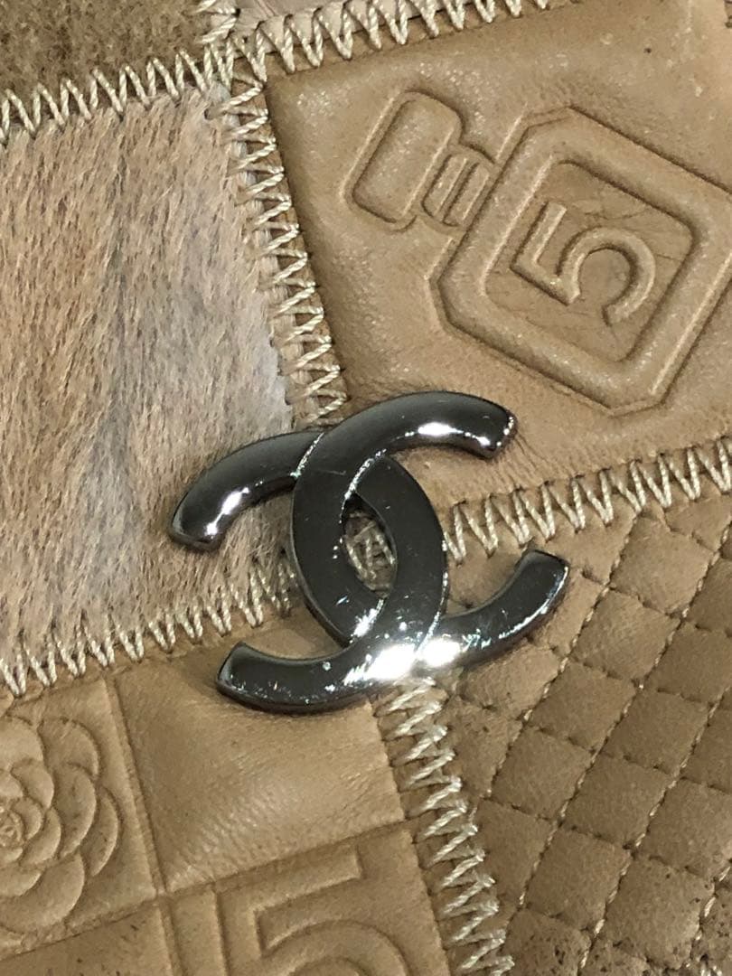 シャネル　パッチワーク　チェーンショルダーバッグ