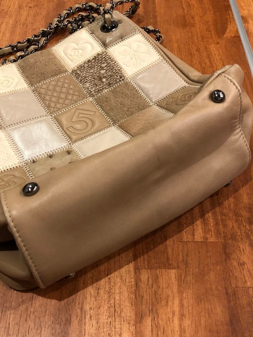 シャネル　パッチワーク　チェーンショルダーバッグ