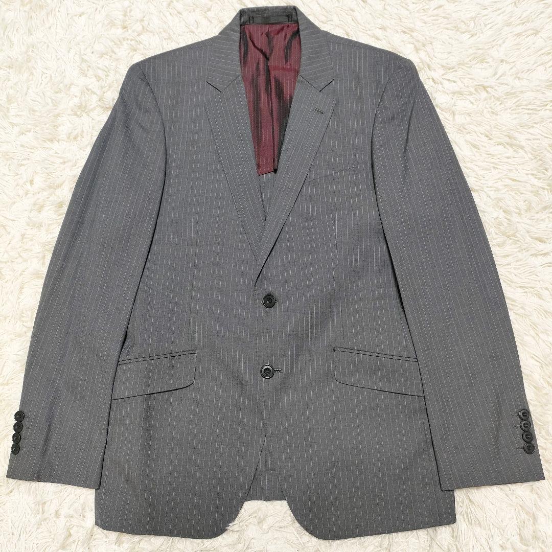 美品　メンズビギ　ロロピアーナ　スーツ　スーパー120s　シルク混　裏地ボルドー