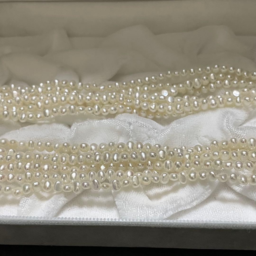 【6連✨セミロング】 本真珠 ネックレス 2.5-4.0mm ベビーパール ケシ