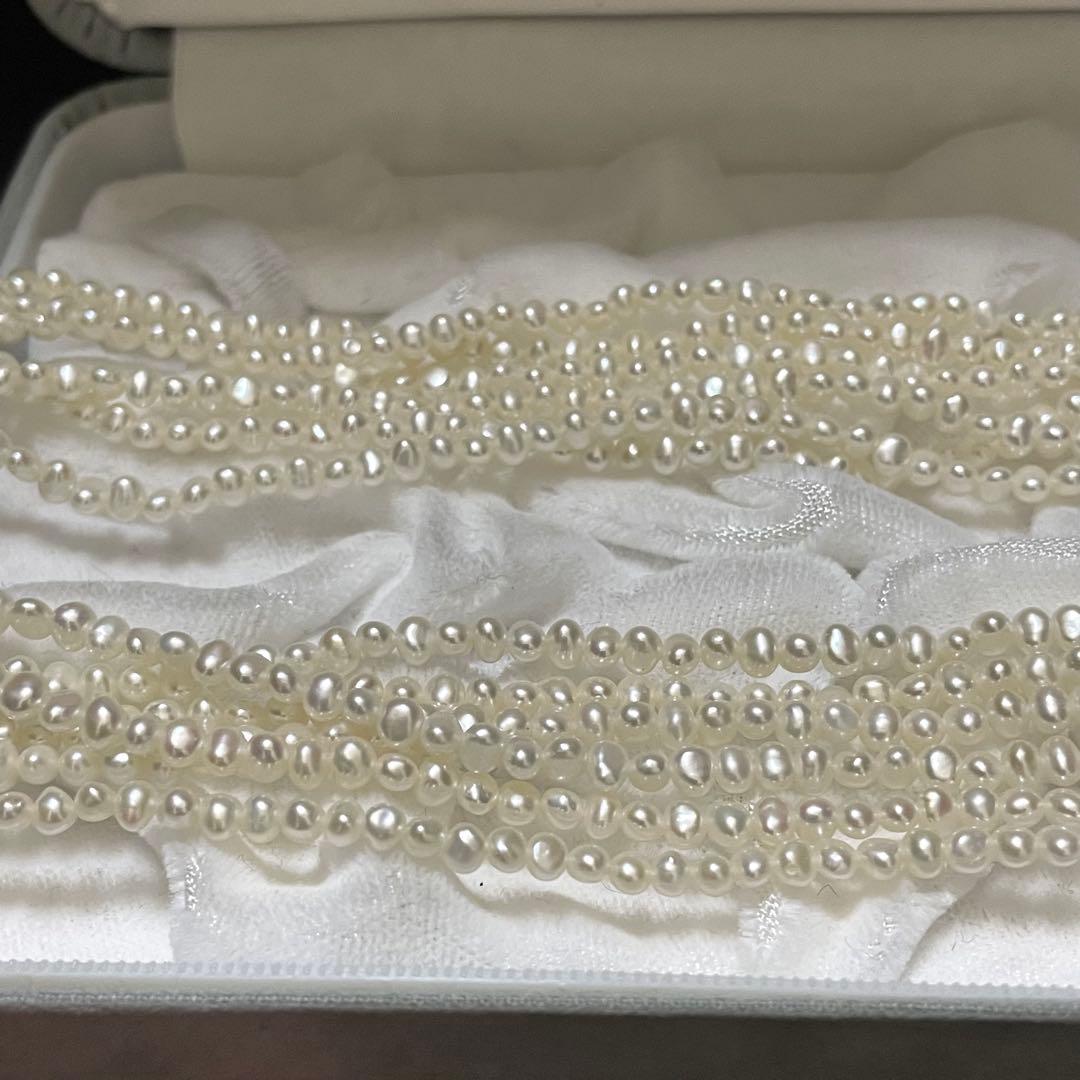 【6連✨セミロング】 本真珠 ネックレス 2.5-4.0mm ベビーパール ケシ