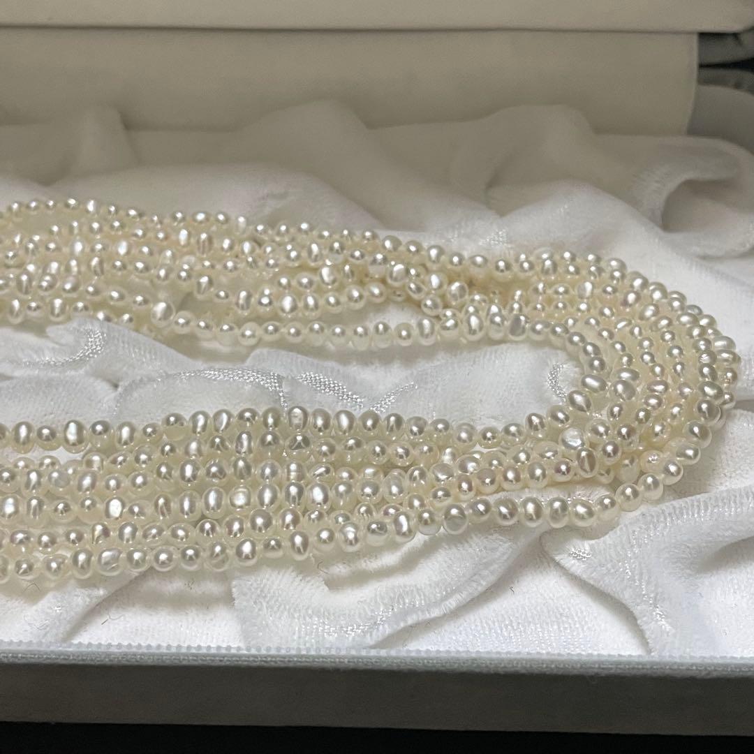 【6連✨セミロング】 本真珠 ネックレス 2.5-4.0mm ベビーパール ケシ