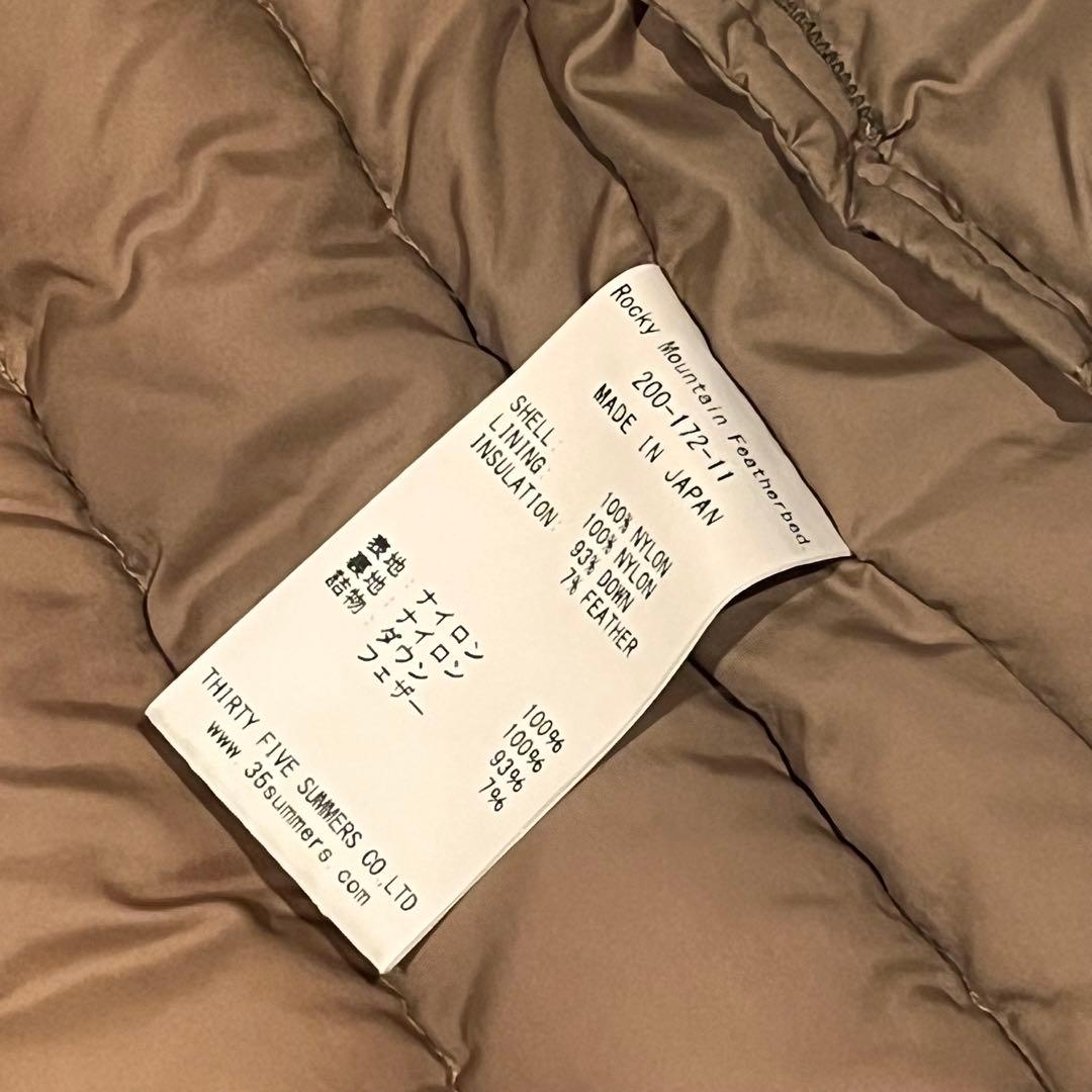 ROCKY MOUNTAIN ダウンベスト 36 ベージュ　日本製
