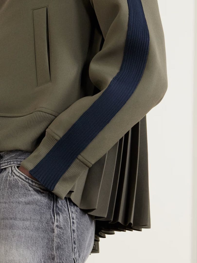 sacai テクニカルジャージーブルゾン プリーツ サイズ3