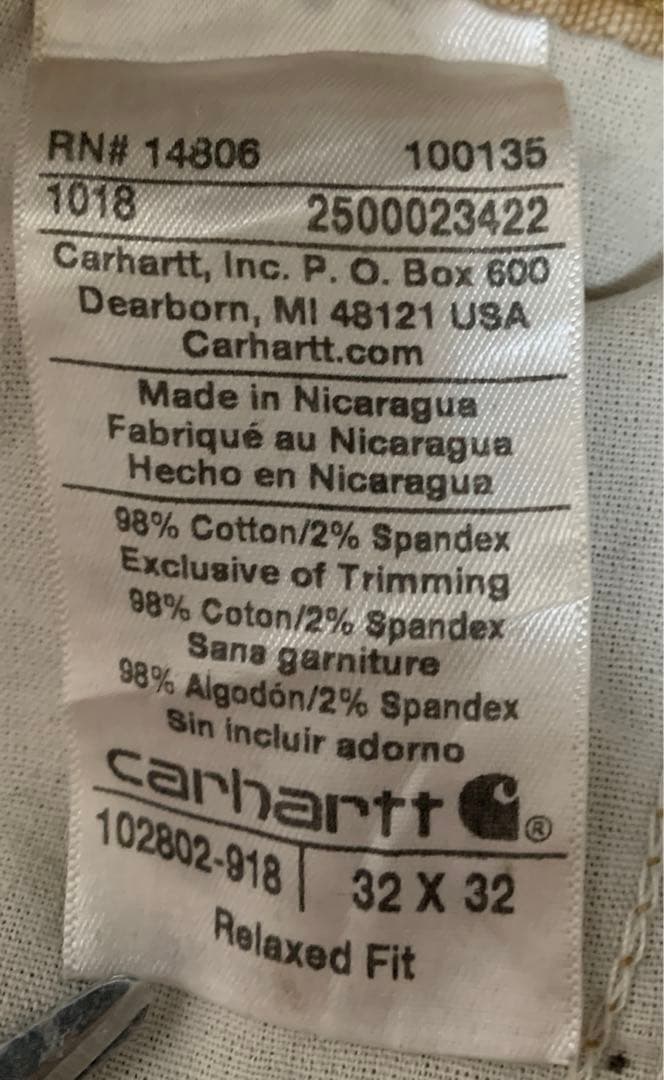 カーハート ダブルニー 32x32