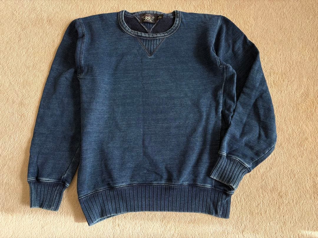 Double RL ラルフローレン　クルーネックスウェット S ダークブルー