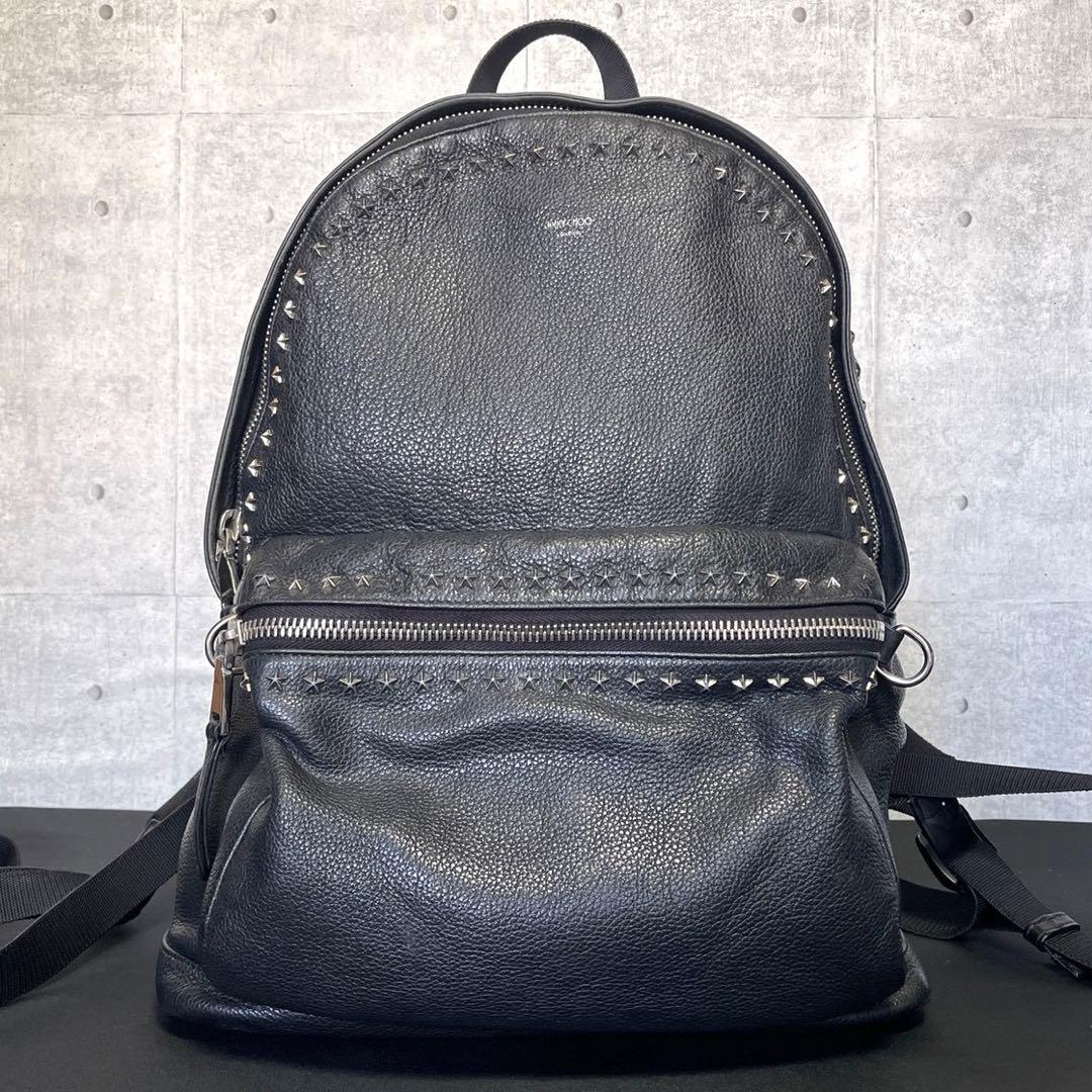JIMMY CHOO WILMER BLACK レザー A4収納 バックパック