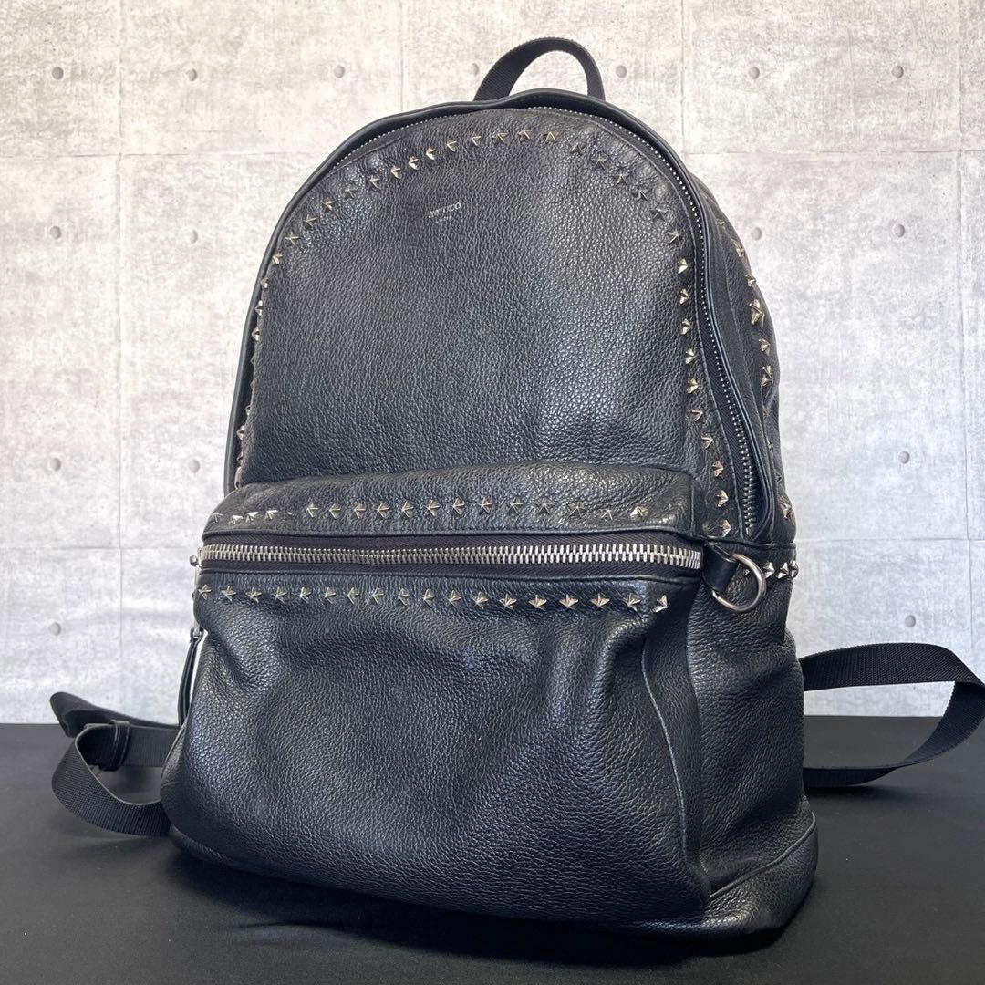JIMMY CHOO WILMER BLACK レザー A4収納 バックパック