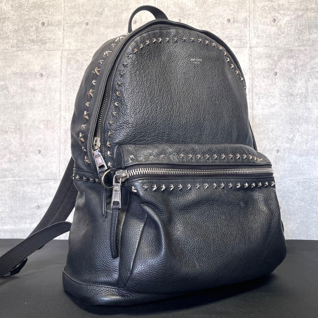 JIMMY CHOO WILMER BLACK レザー A4収納 バックパック
