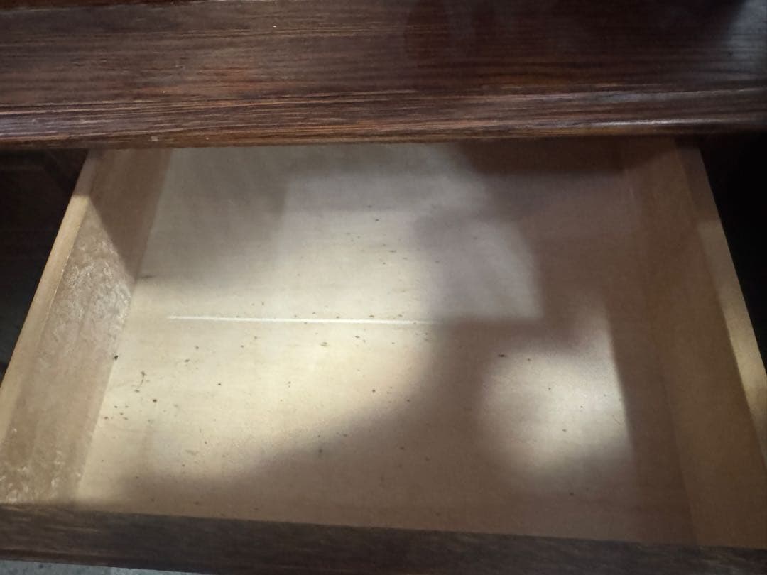 三越家具 三越ブルージュ オーク材 ガラスキャビネットカントリーハウス 食器棚