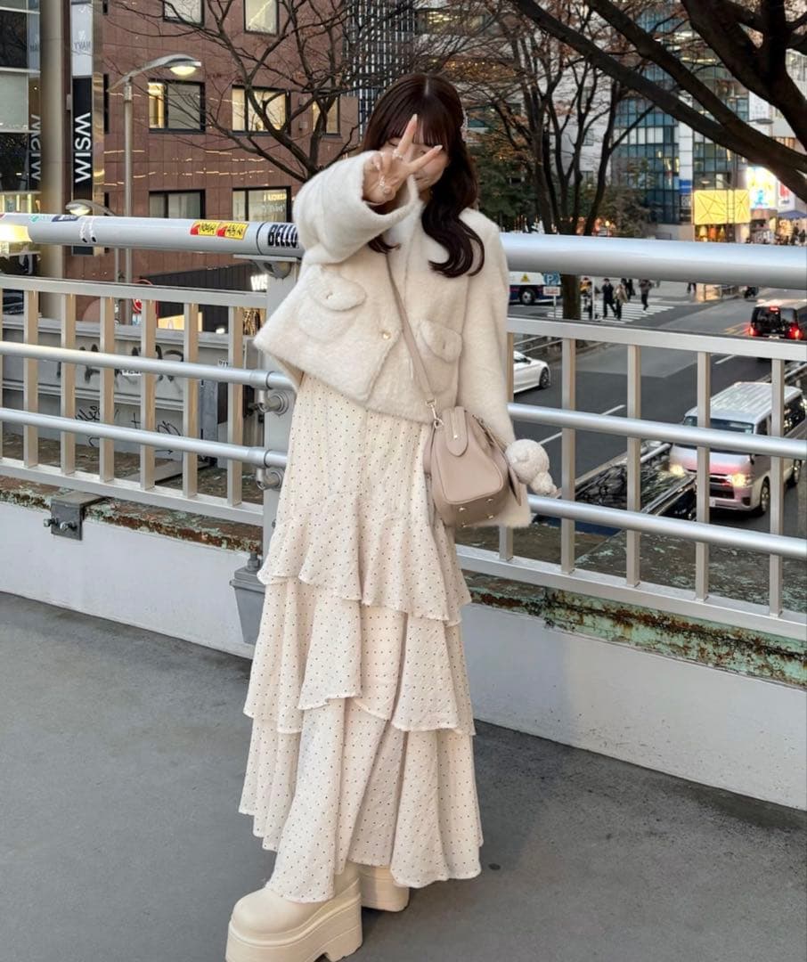 eimy istoire ゴールドボタンフェイクファージャケット 新品未使用