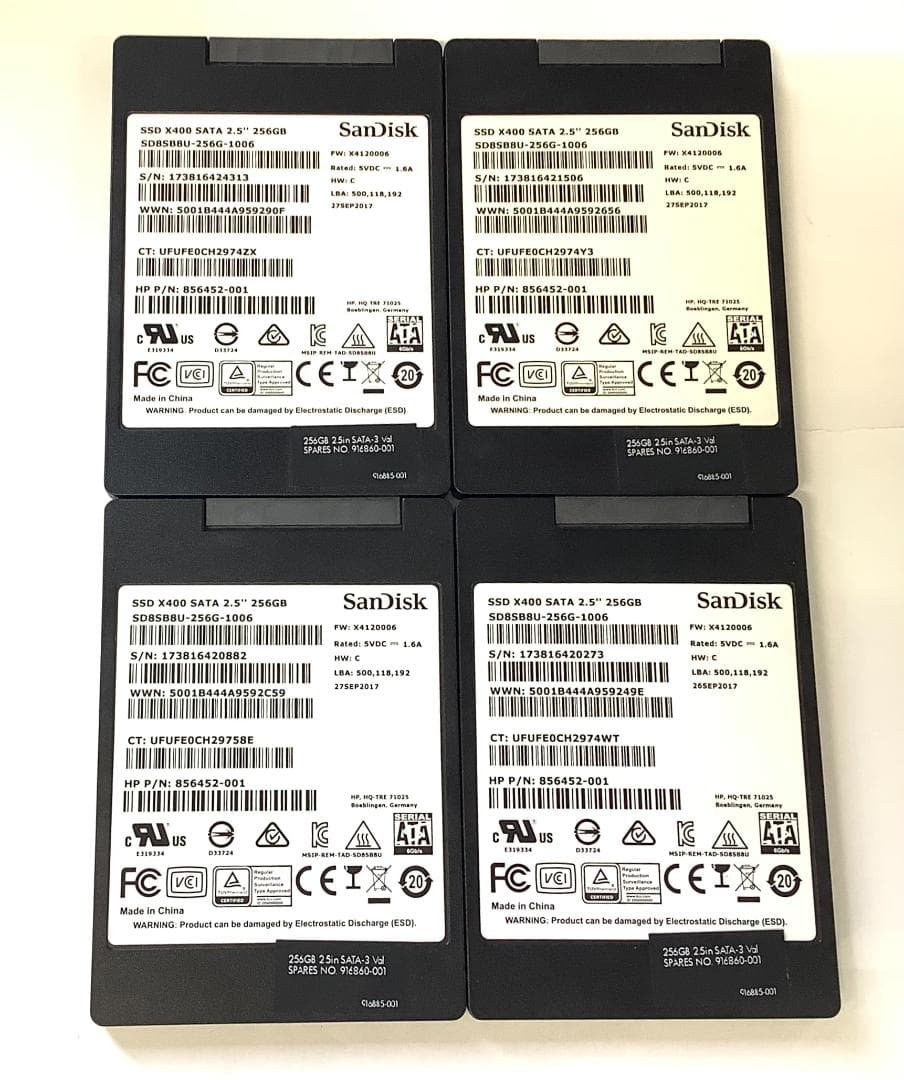 ③-WA106-SanDisk SATA 256GB SSD 2.5 4点