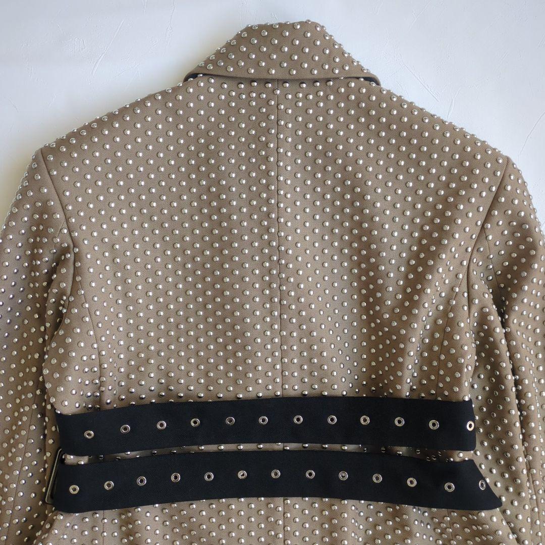 美品  rokh コラボ スタッズウールブレザージャケット ベージュ S