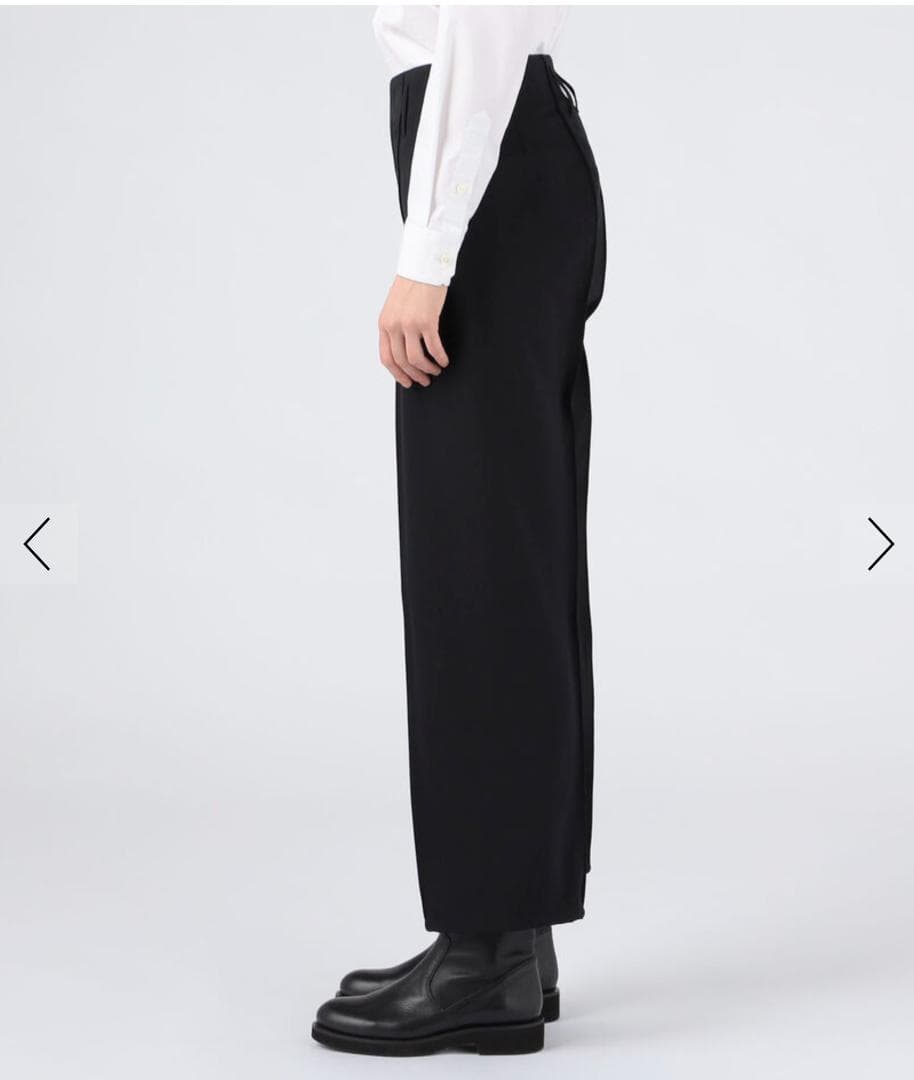 OVERCOAT センタープレス スラックス 黒 1