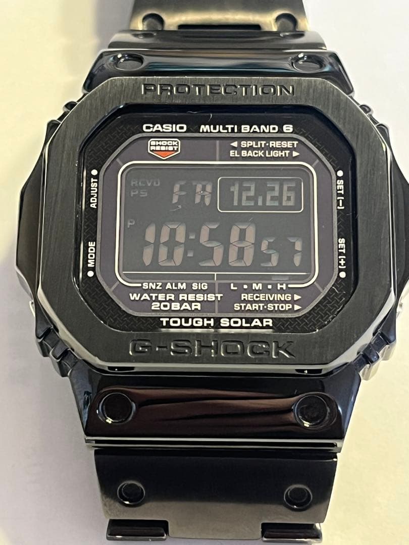 美品 G-SHOCK GWM5610B高輝度LED ブラックフルメタルカスタム