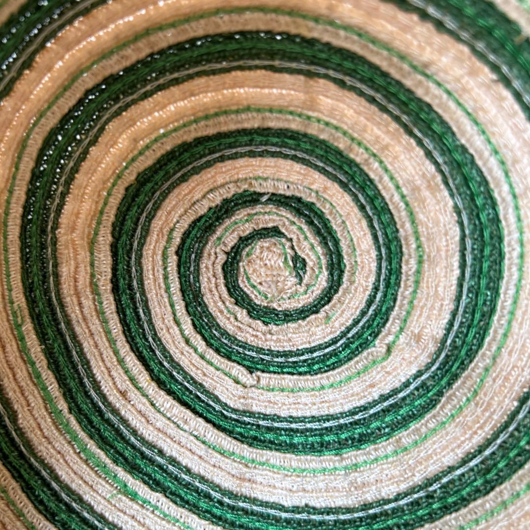 【美品】GUCCI アレッサンドロミケーレ ヘンプ ベレー帽 グリーンストライプ