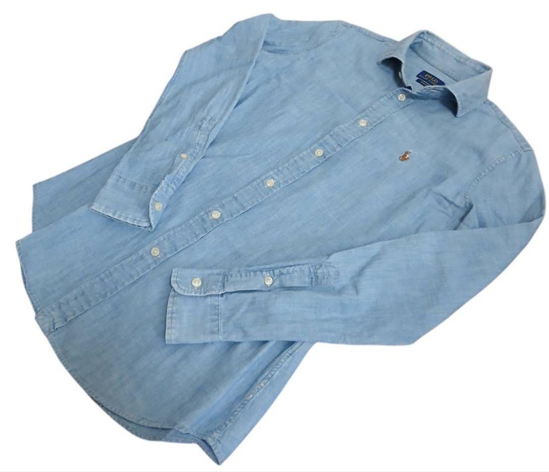 【試着のみ】ラルフローレン大人気オーバーサイズダンガリーシャツ現行品