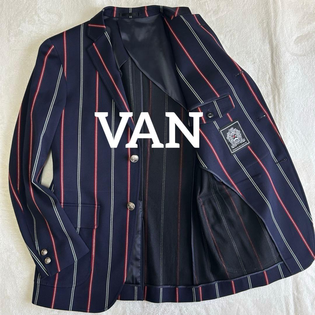 美品VAN ヴァンジャケット 銀ボタン アイビー スクールジャケットM紺ブレザー