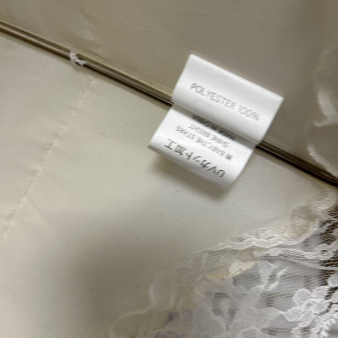 BABY晴雨兼用日傘フリル　白　アンブレラ