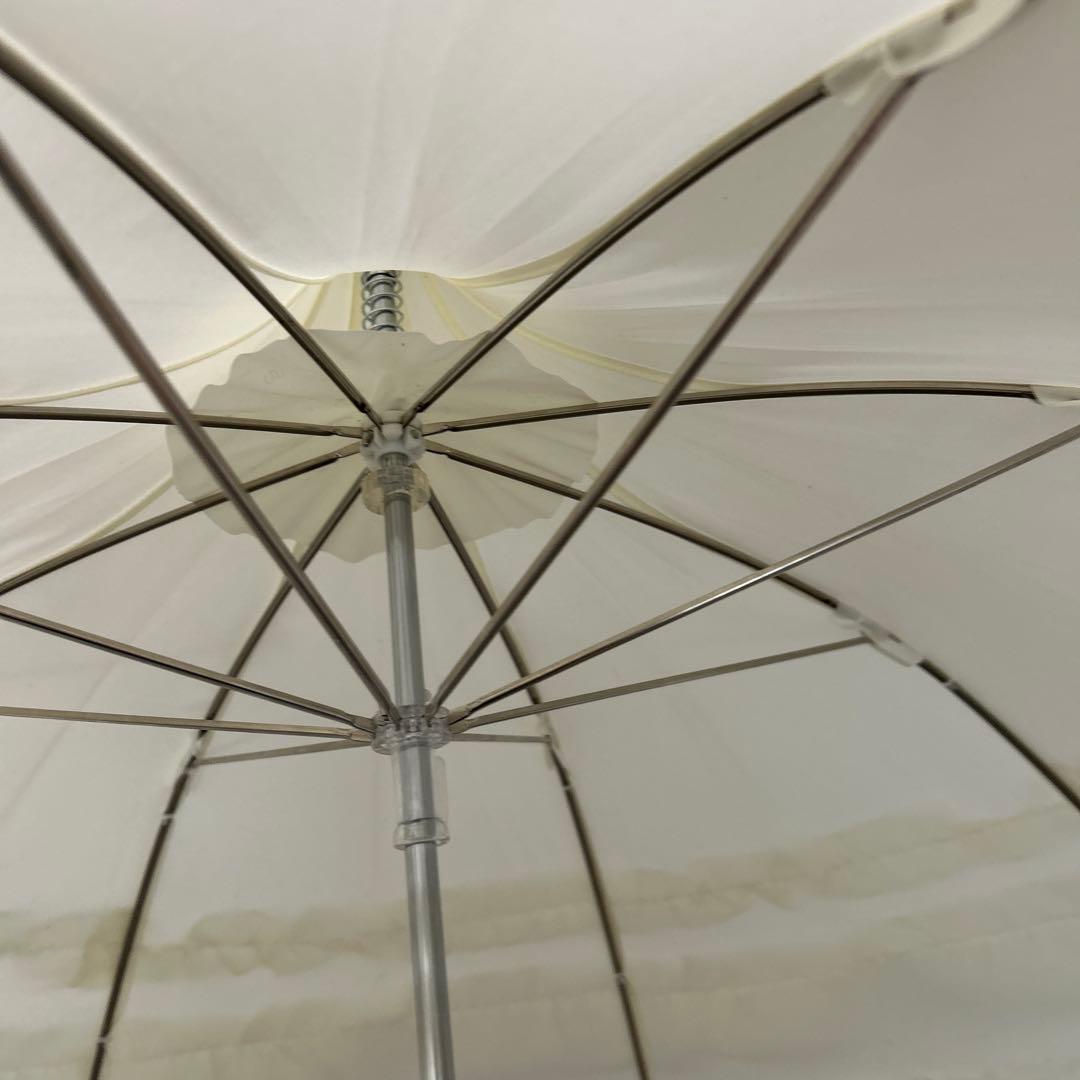 BABY晴雨兼用日傘フリル　白　アンブレラ