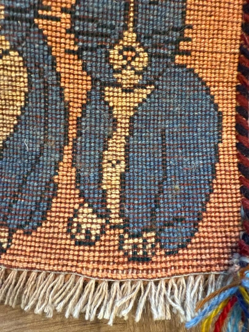 ペルシャギャッベ (ギャベ) チェアマット 40x47cm ギャッベ ラグ 玄関