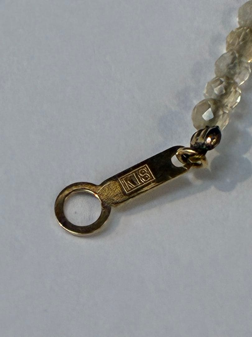 K18 色石付きネックレス