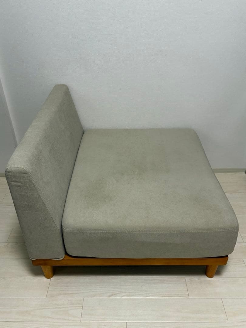 1人掛けソファ Soroi（ソロイ）【大】リップルベージュ ※組立、取扱説明書付