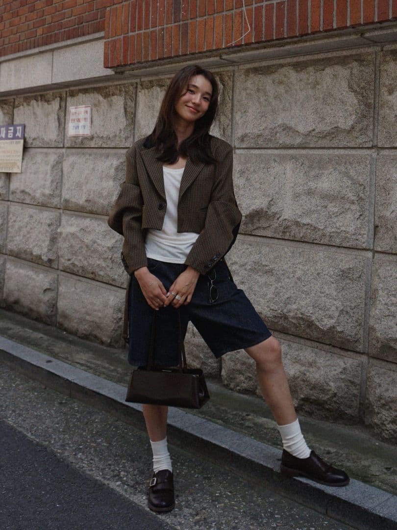 BONBOM×Ameri HOUNDSTOOTH GARTER JACKET