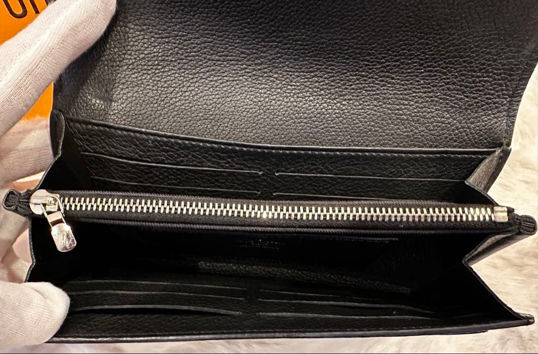 極美品 ルイヴィトン ロックミー サラ 長財布 黒 正規品