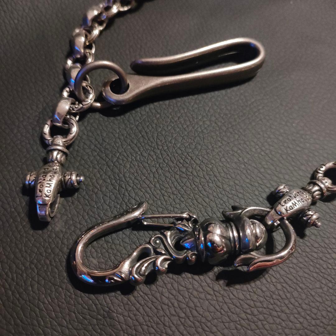 レナードカムホートタイプ　シルバーウォレットチェーン　ネックレス　セット