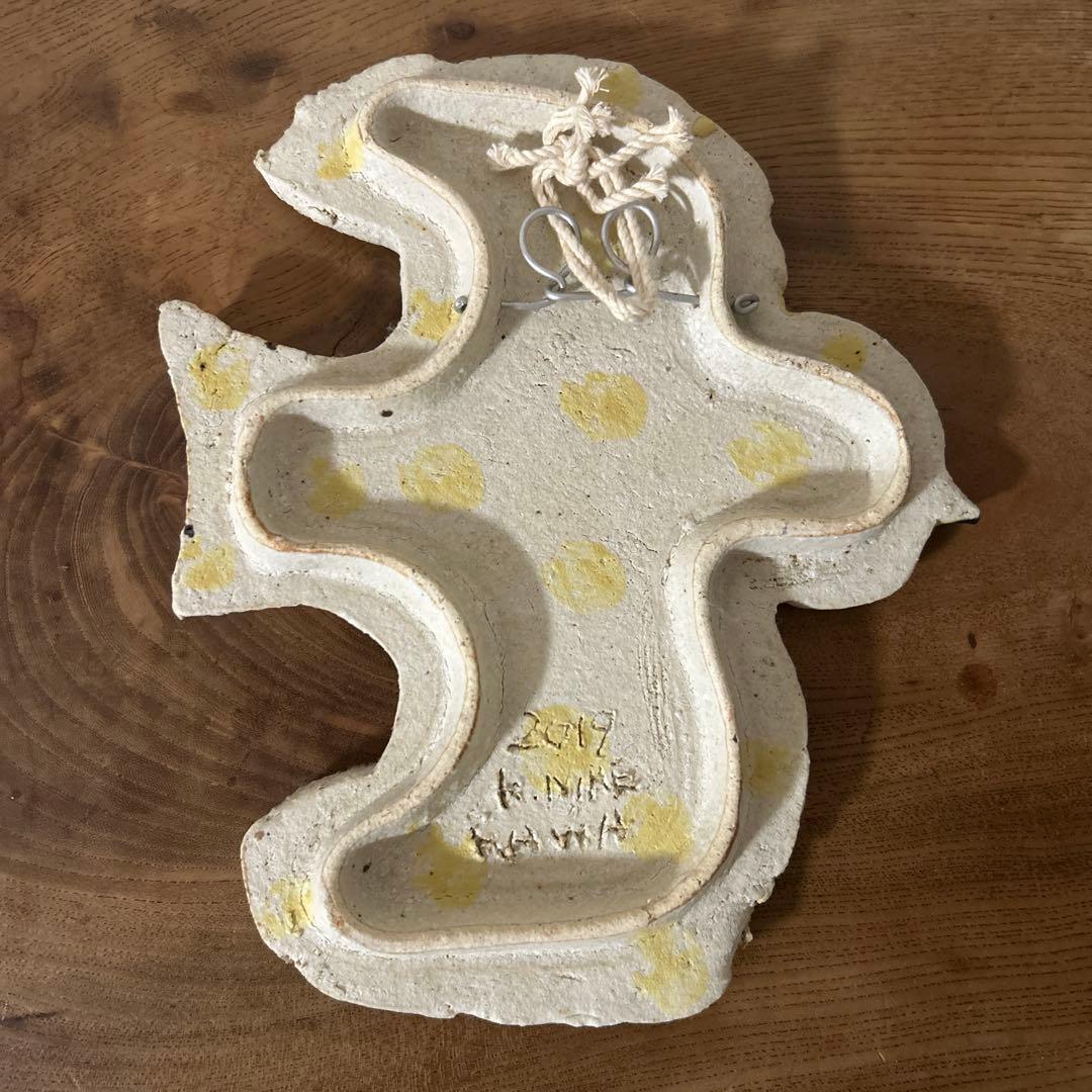 前川幸市　鳥の陶板　貴重　美品