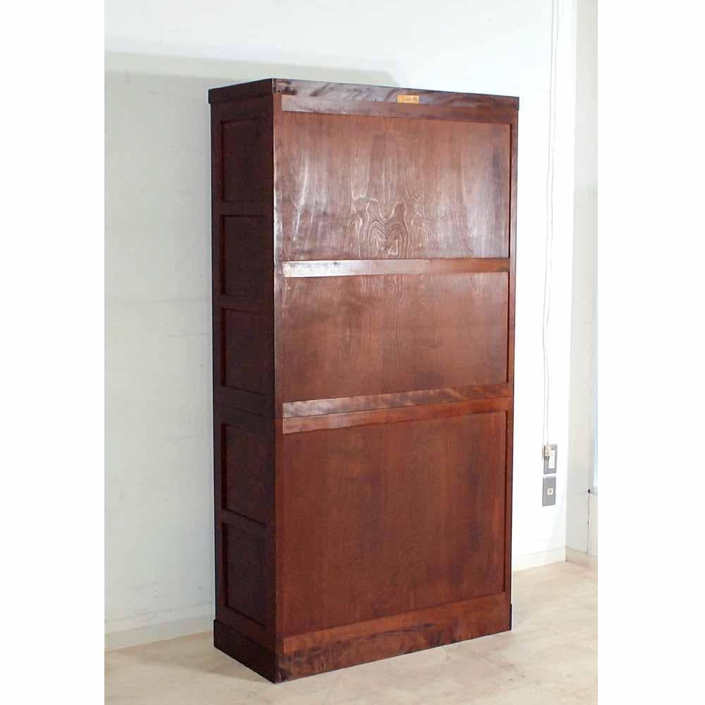 松本民芸家具 ミズメザクラ材 食器棚 本棚 ガラスキャビネット ZR24382