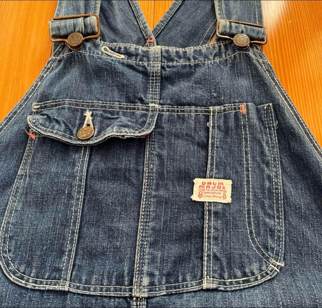 40s〜デニム オーバーオール DRUM MAJOR オリジナル　50s 60s