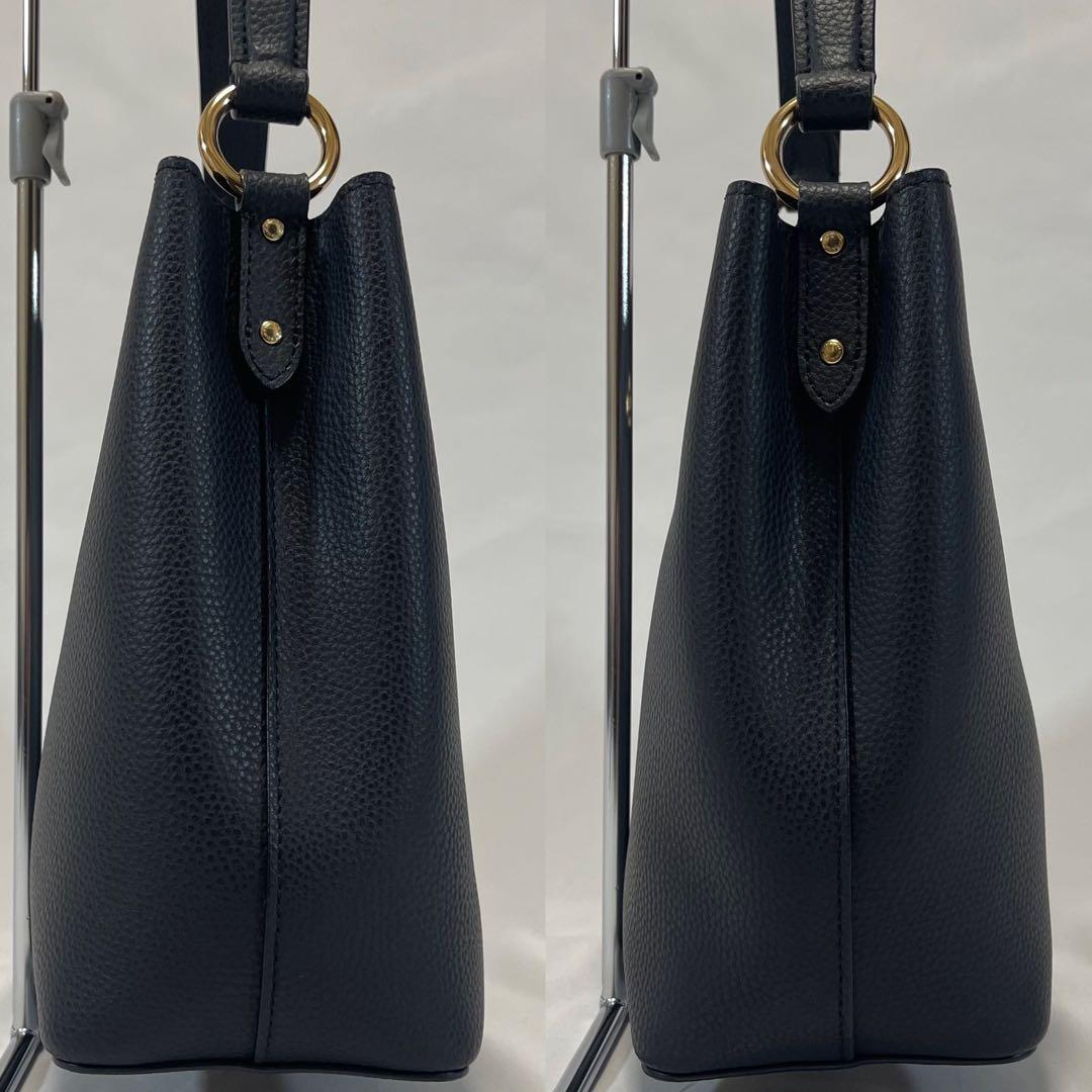 【極美品】コーチ 1011 スモールタウン 2wayバケットバッグ レザー 黒