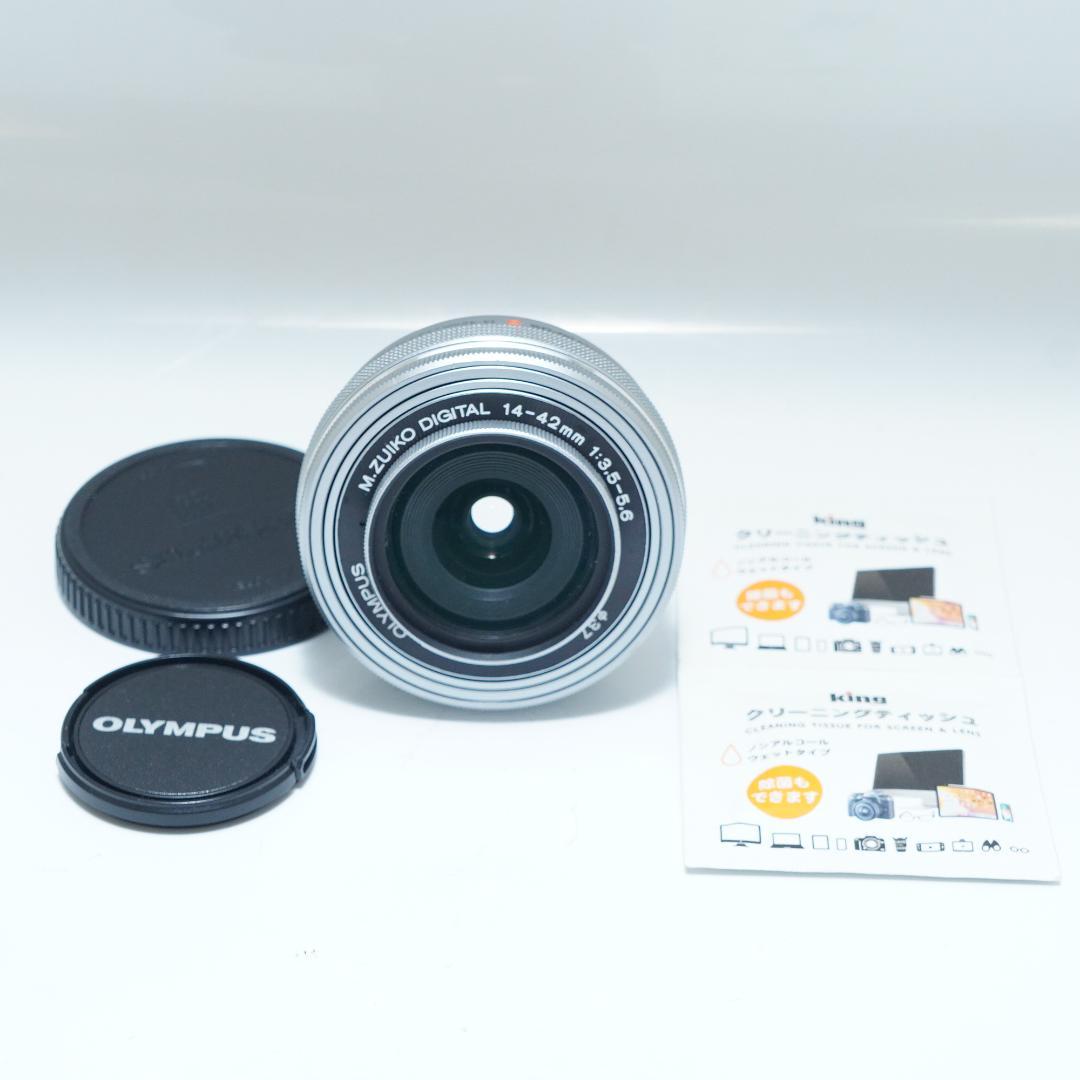 ★動画でも大満足★オリンパス14-42mm EZ パンケーキ　シルバー