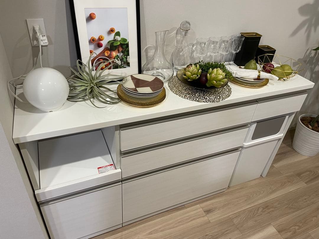 【未使用】ホワイトキッチンカウンター