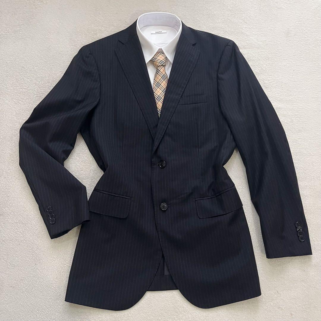 ミツミネ　ロロピアーナ　セットアップ　スーツ 背抜き ネイビー