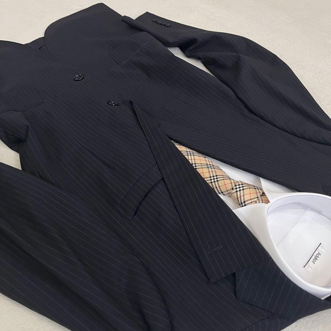 ミツミネ　ロロピアーナ　セットアップ　スーツ 背抜き ネイビー