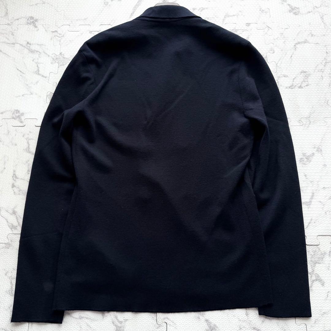 美品✨ジョルジオアルマーニ ニット ダブル テーラードジャケット ネイビー 46