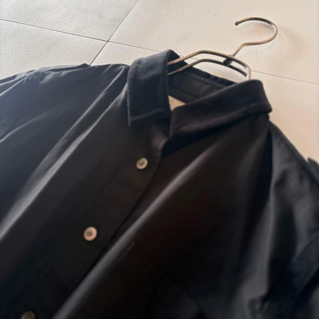 sacai ベロアシャツブラウス　黒　長袖　トップス　1size