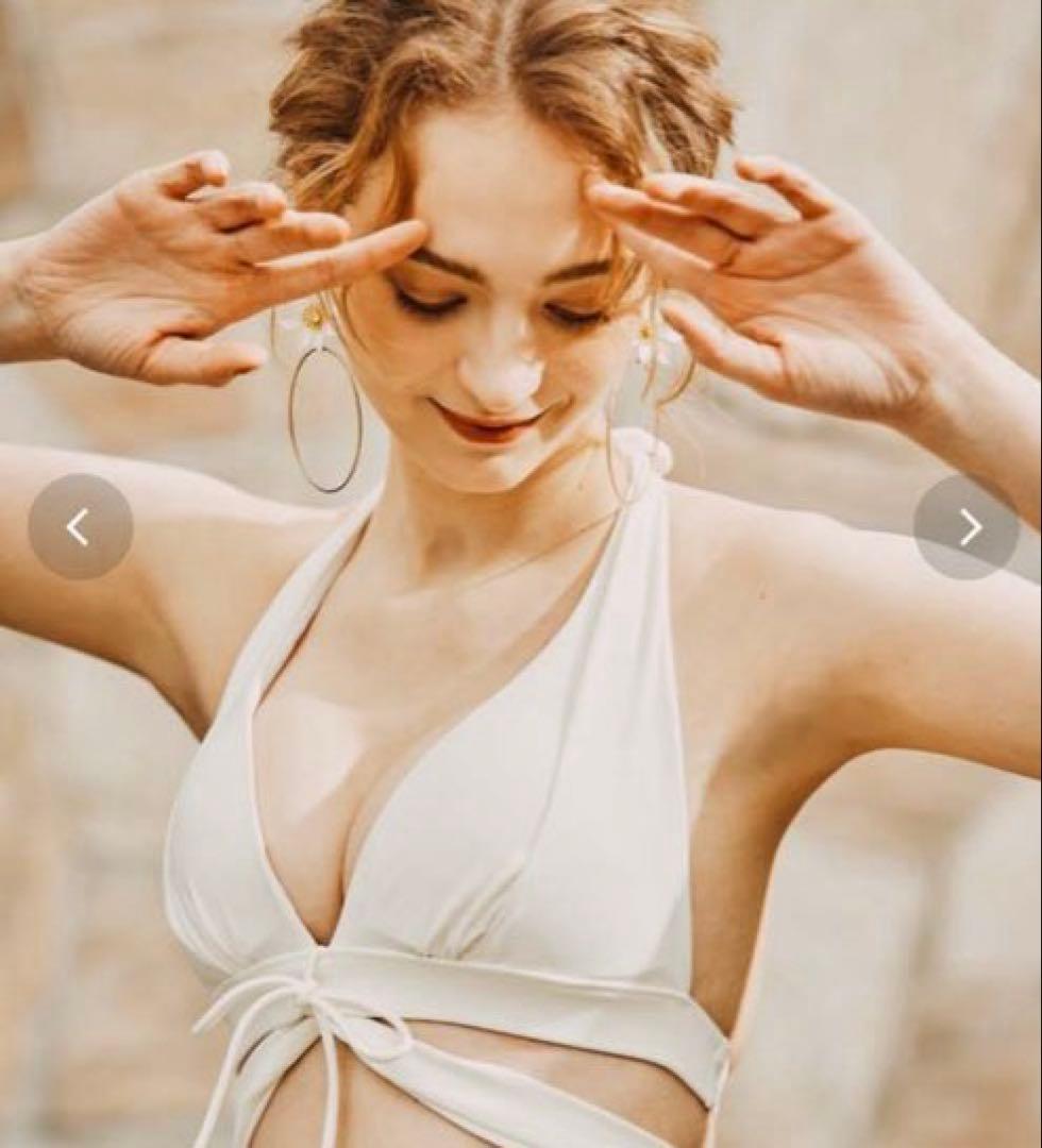 毛虫　三愛　ホワイト ノンワイヤービキニ