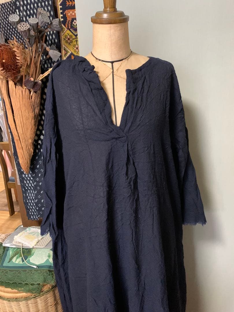 daniela gregis ダニエラグレジス　キーネックロングワンピース