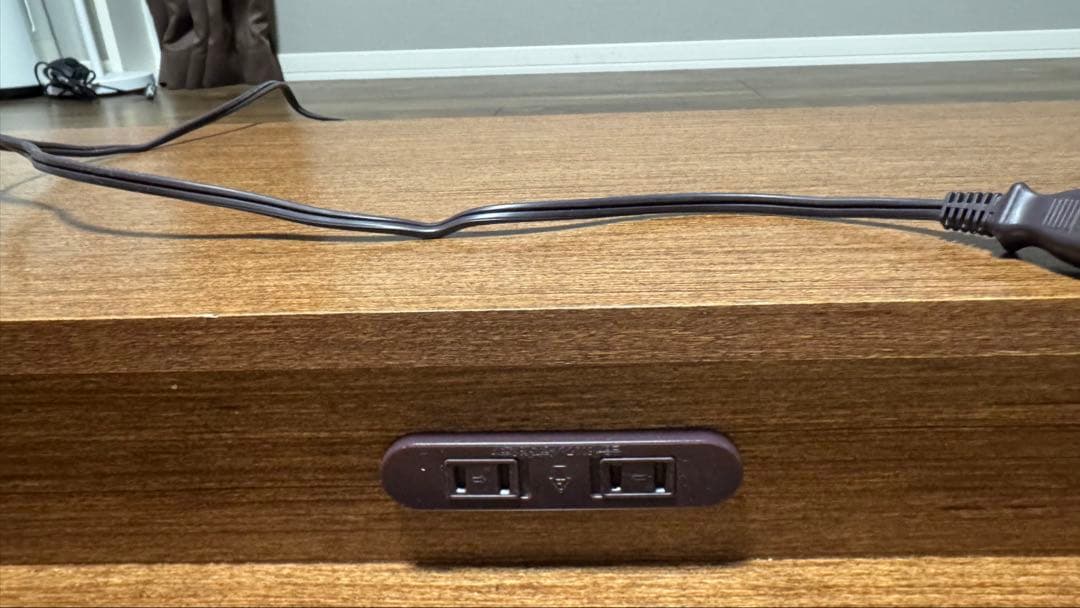 USBコンセント付 すのこダブルベッドフレーム ブラウン