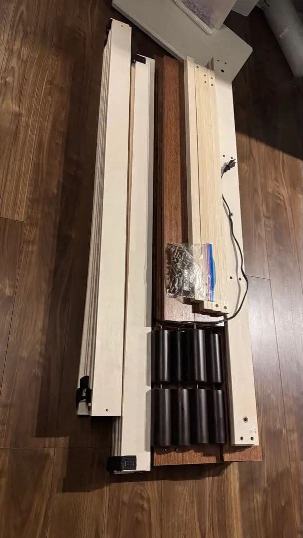 USBコンセント付 すのこダブルベッドフレーム ブラウン