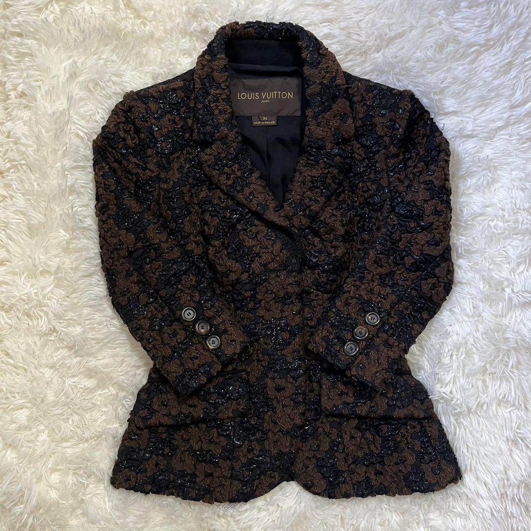 ルイヴィトン　ランウェイモデル　フラワー　ジャケット　34 1B