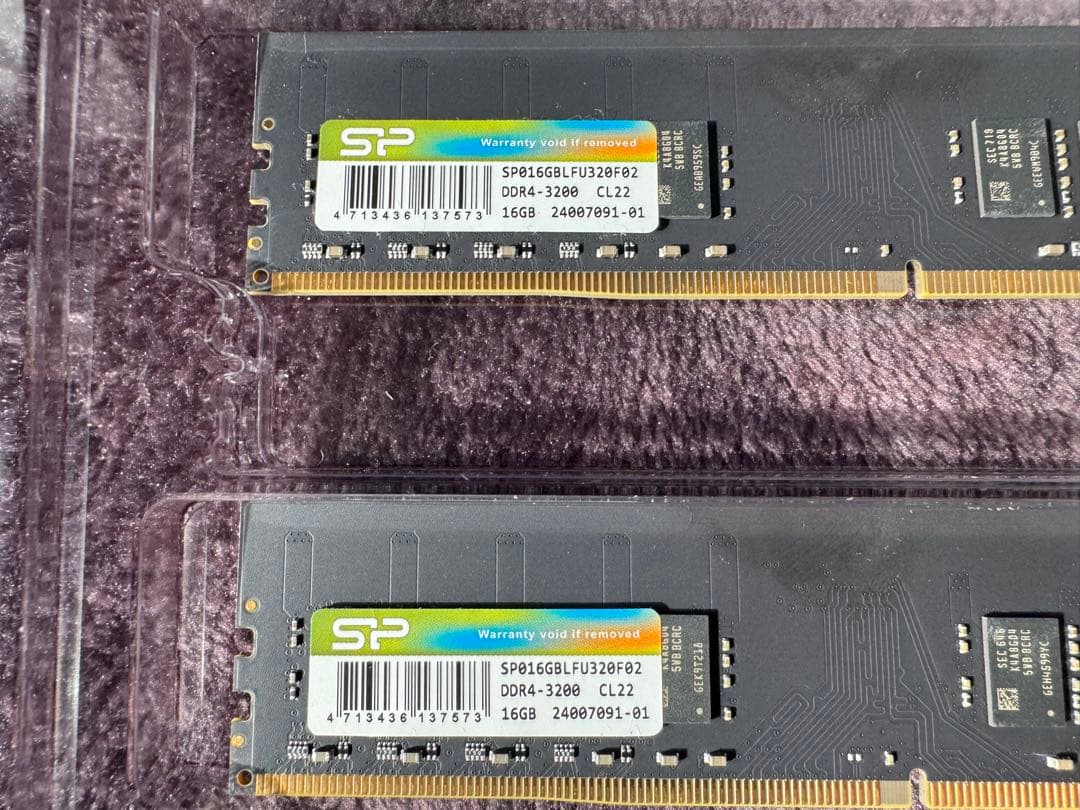 DDR4 3200 PC4-25600 16GB x 2枚 シリコンパワー