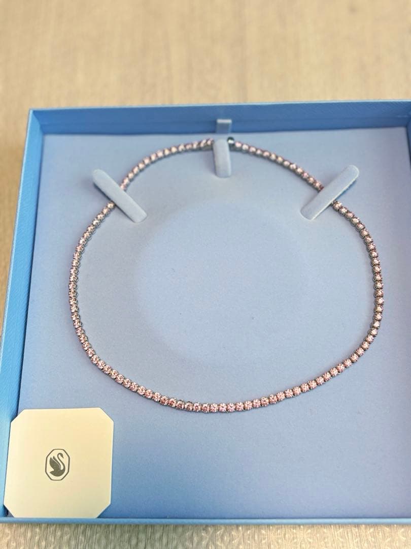 スワロフスキー Matrix Tennis ネックレス　ピンク